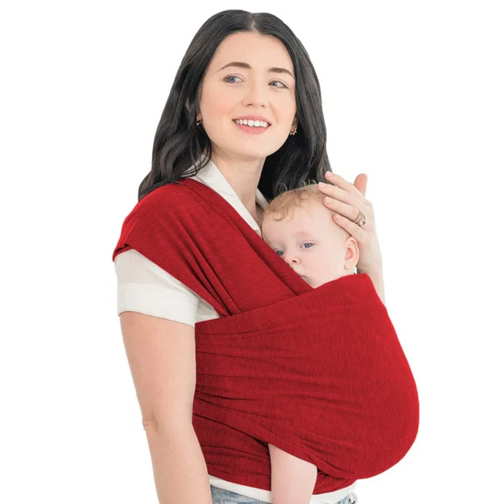 Detailaufnahme der weichen, komfortablen Stoffe der ergonomischen Babytrage.