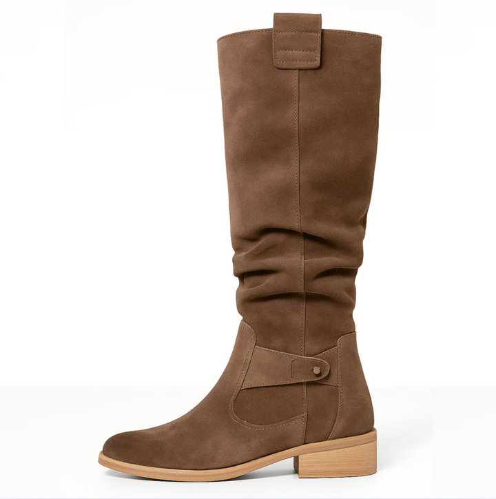 Modische Damenschuhe: Elegante Stiefel in Schwarz, mittelhoher Blockabsatz für Komfort & Stil.