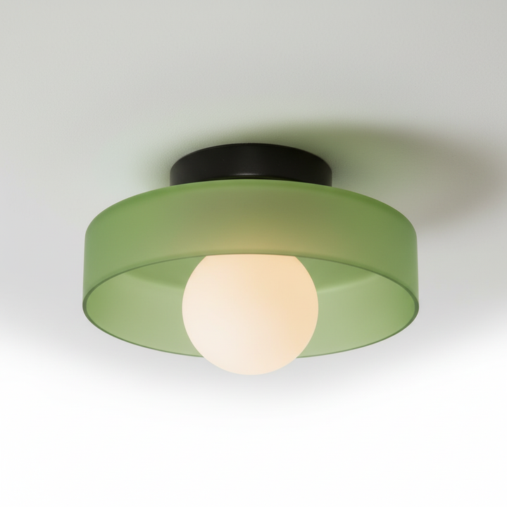 Schlanke, elegante Deckenleuchte SphereGlow: modernes Design & warmes Licht für Zuhause.