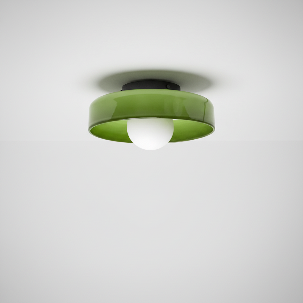 SphereGlow Deckenleuchte: moderne, runde Lampe mit minimalistischem Design & warmem LED-Licht.