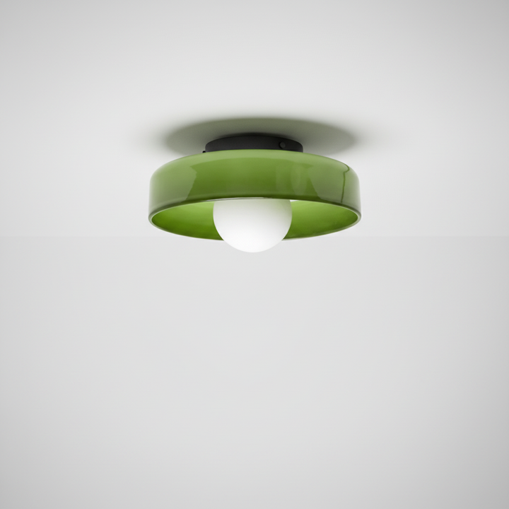 SphereGlow Deckenleuchte: moderne, runde Lampe mit minimalistischem Design & warmem LED-Licht.