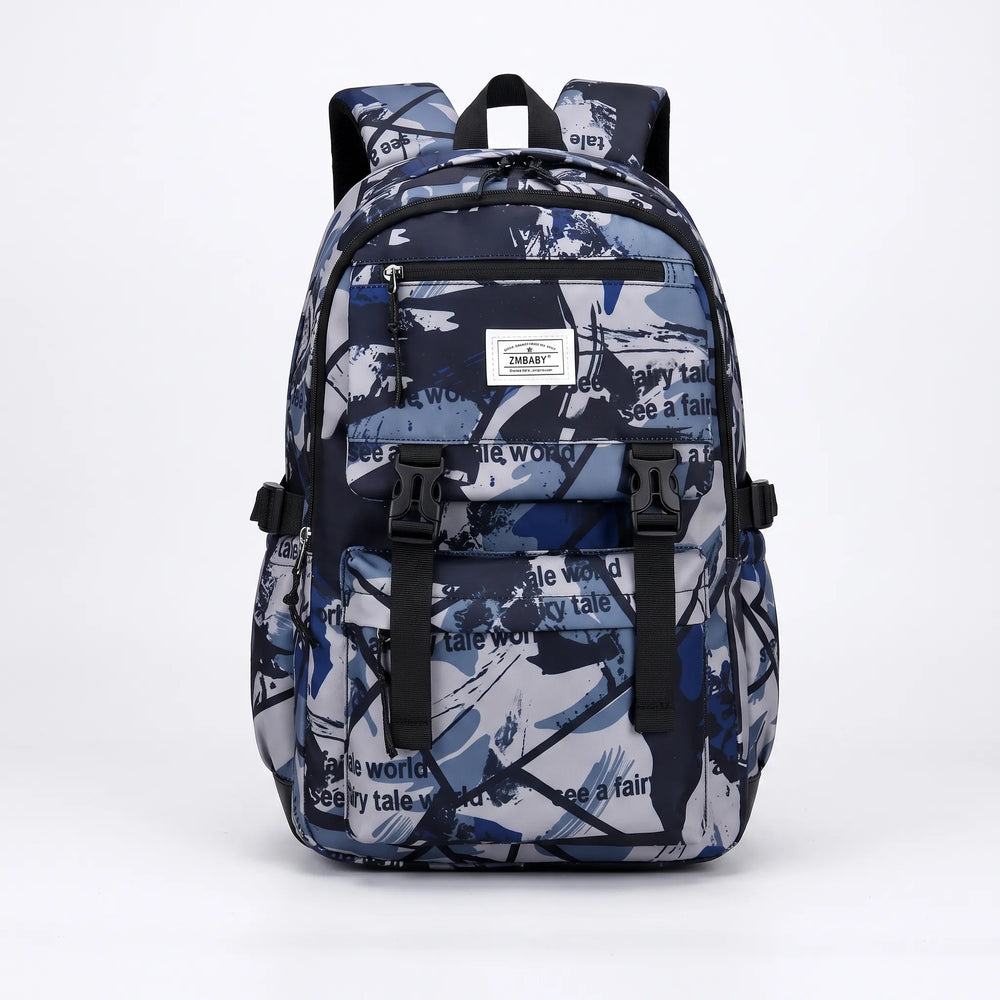 Blauer Kinder Schulrucksack für Jungen und Mädchen, robustes Nylon, ideal für Schule & Freizeit.