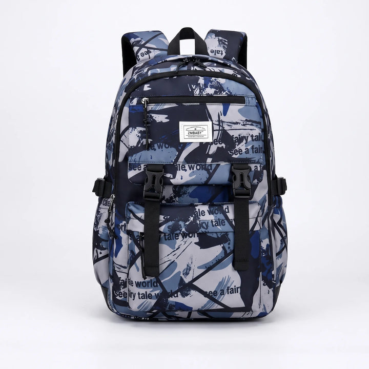 Blauer Kinder Schulrucksack für Jungen und Mädchen, robustes Nylon, ideal für Schule & Freizeit.