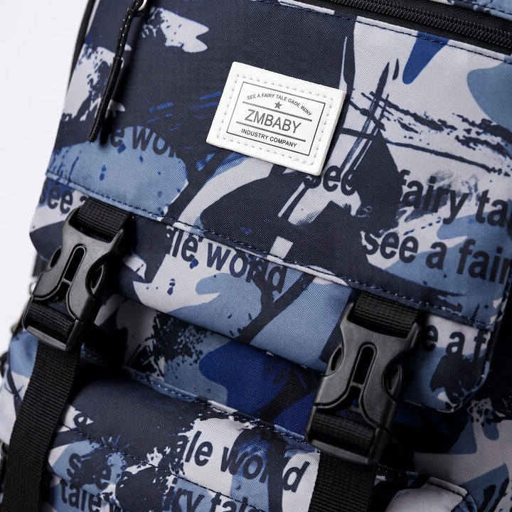 Robuster Schulrucksack (Gelb) aus Nylon für Kinder, mit gepolstertem Rücken und viel Stauraum für die Schule.