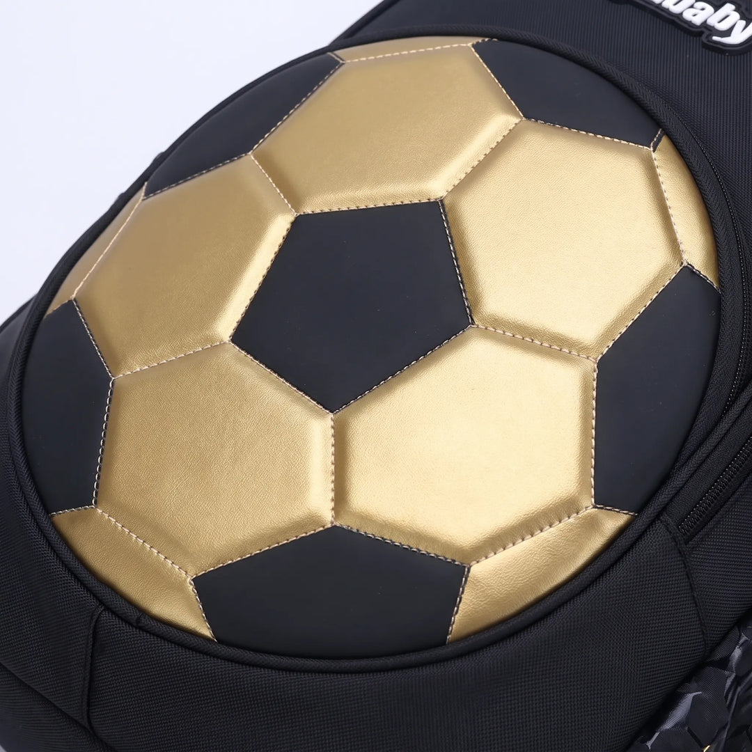 Praktischer Kinder-Schulrucksack mit fußballspezifischem Motiv; strapazierfähig und ideal für den Schulalltag.
