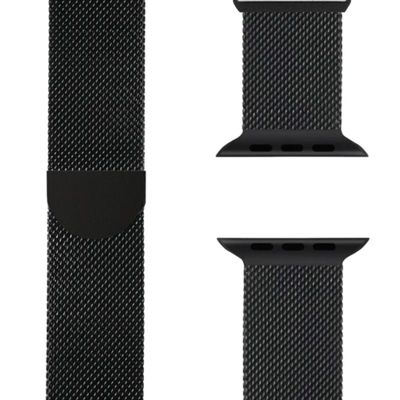 Roségoldenes Milanaise Apple Watch Armband, ideal für festliche Anlässe.