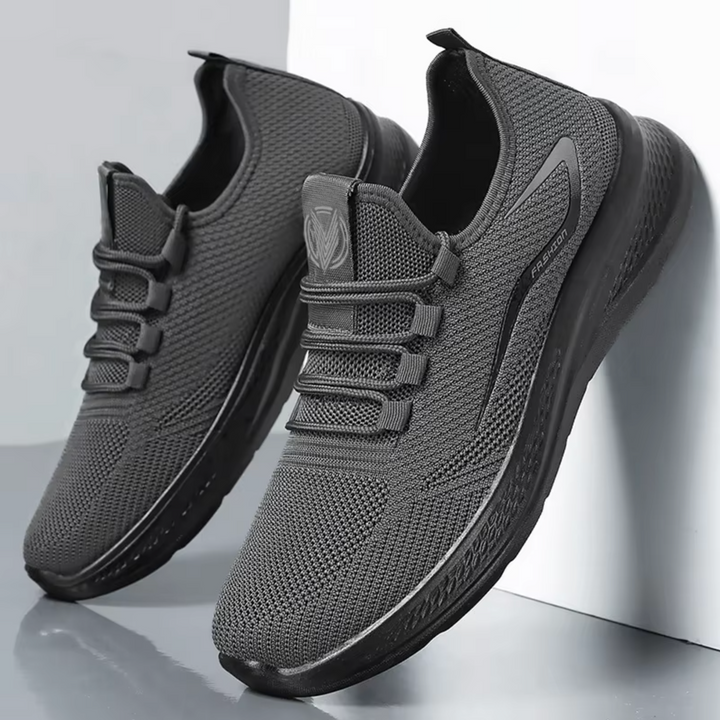 Orthopädische Herren Walkingschuhe mit Fußgewölbestütze, Slip-On Design für maximalen Komfort.