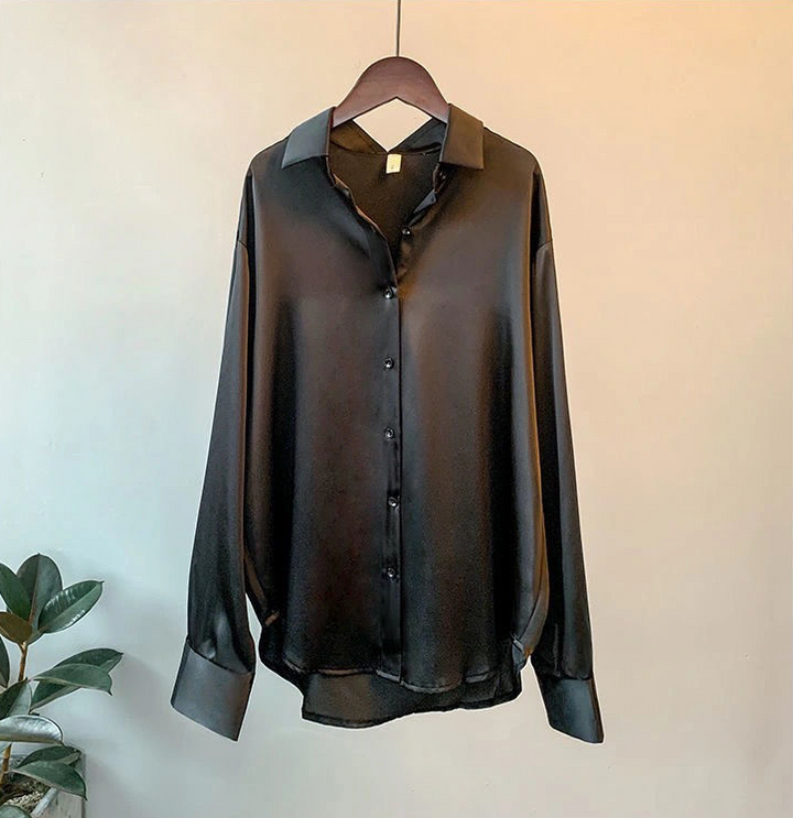 Stilvolle Geschäftsbluse Langarm für Damen, auch ideal als modische Freizeitbluse.