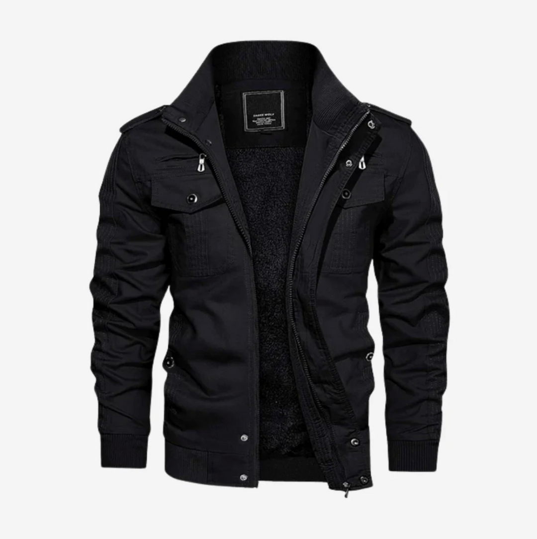 Praktische Herren-Winterjacke mit vielen Taschen, ideal für Herbst & Winter. Warme Outdoor- & Freizeitjacke.