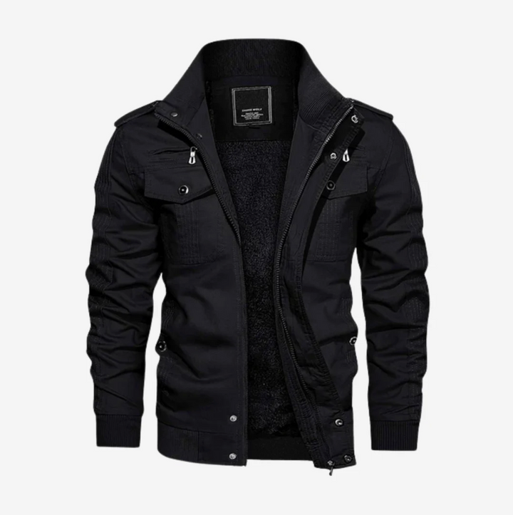 Praktische Herren-Winterjacke mit vielen Taschen, ideal für Herbst & Winter. Warme Outdoor- & Freizeitjacke.