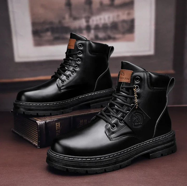 Graue orthopädische Herren Schnürschuhe für Outdoor. Hohe Stabilität & Komfort, ideal als Alltagsschuhe.