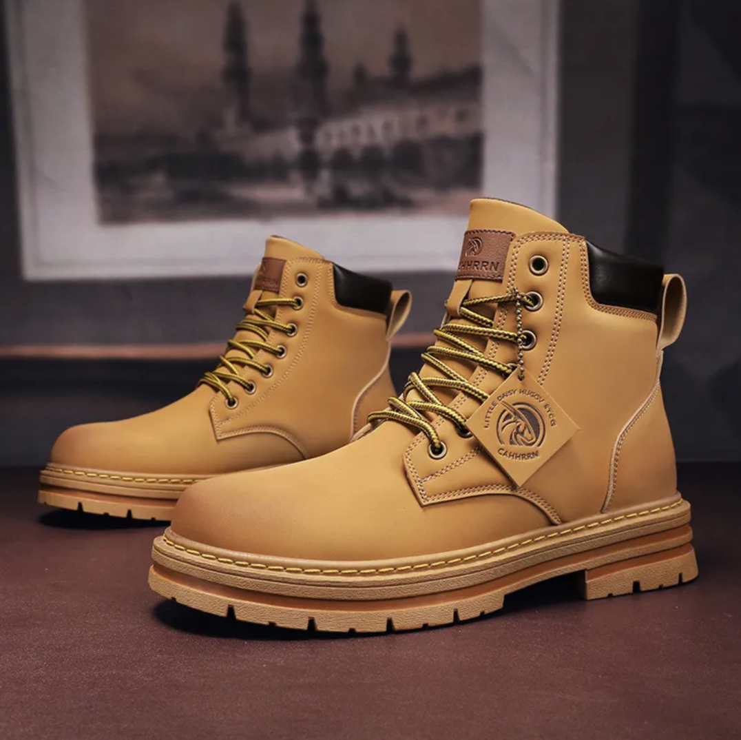 Herren Orthopädische Wanderschuhe, hoher Schaft für optimalen Halt. Stabile Schnürschuhe für Outdoor & Alltag.