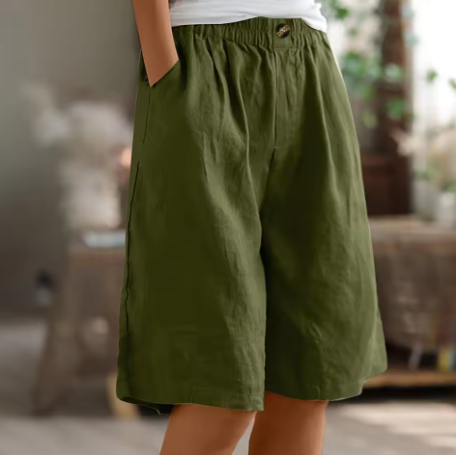 Lässige weite Damen-Freizeitshorts für maximalen Komfort im Alltag und Urlaub.