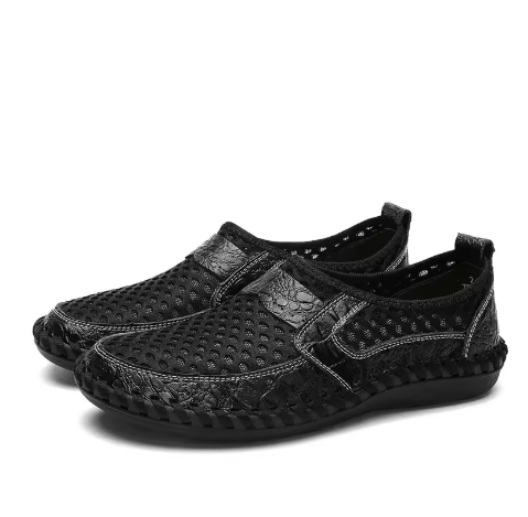 Einfach anzuziehende Herren Slip-Ons, weite Passform, atmungsaktiv & bequem für den täglichen Gebrauch.