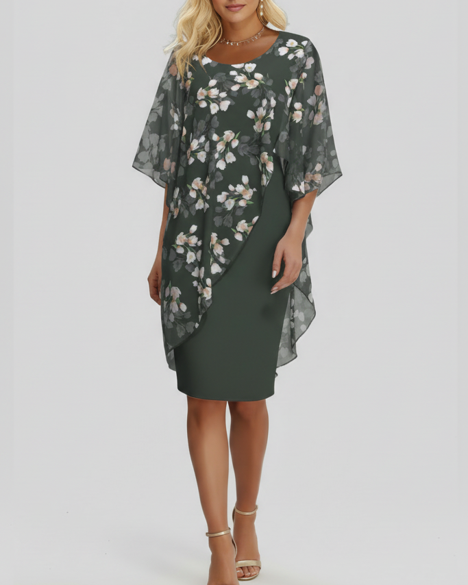 Elegantes, tailliertes Damen Sommer Midikleid mit Kurzarm und Knopfleiste, perfekt für Business & Freizeit.