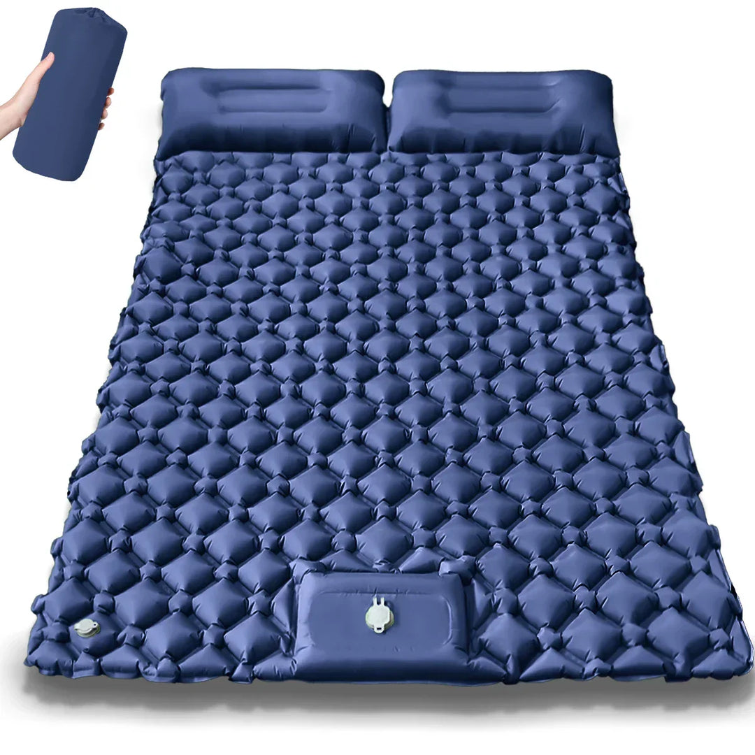 Doppelte Camping Luftmatratze für 2 Personen, extra breit, ideal für Zelt und Outdoor.