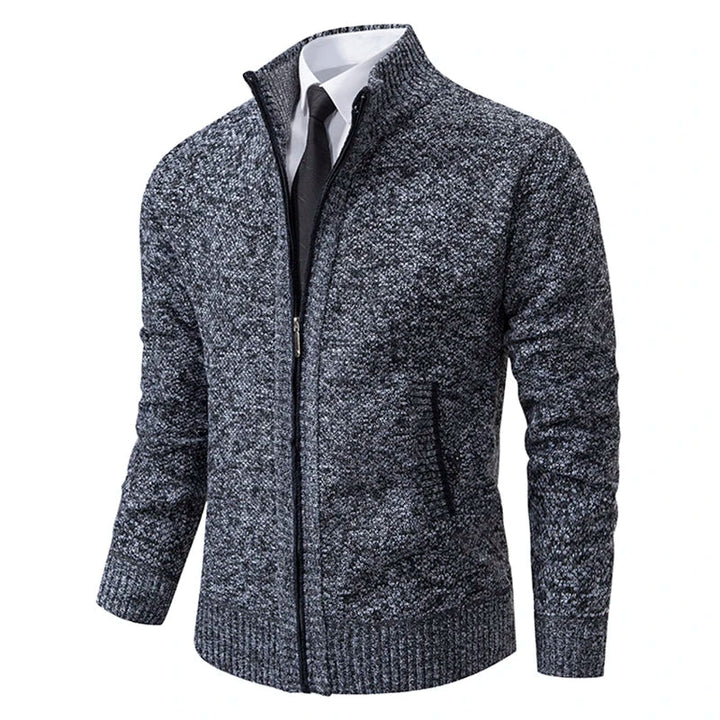 Basic Herrenmode Sportjacke mit Stehkragen, eine bequeme Freizeitjacke für jeden Anlass.
