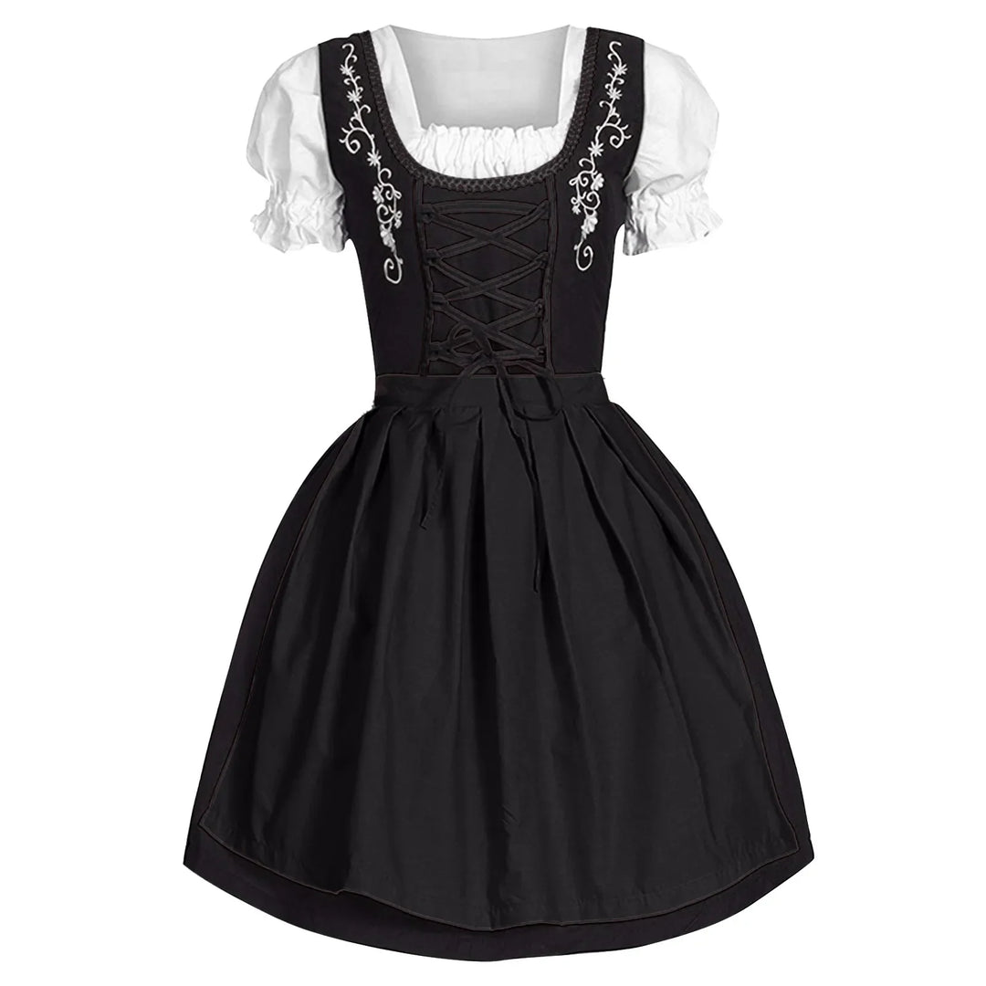 Elegantes Damen Dirndl für Oktoberfest. Traditionelles Trachtenkleid, festliche Damenmode für Volksfeste.