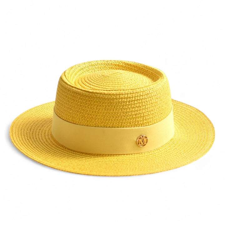 Eleganter Strohhut für Damen, breite Krempe, ideal als Sonnenhut und UV-Schutz für den Urlaub.