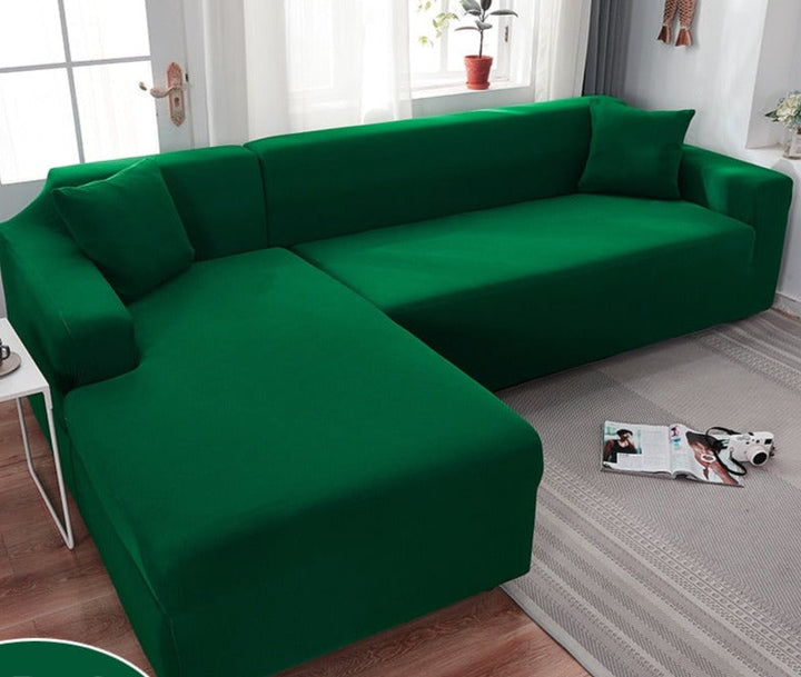 Pflegeleichter Stretch-Sofabezug, kindersicher. Wasserfest & waschbar. Neuer Look für jedes Sofa.