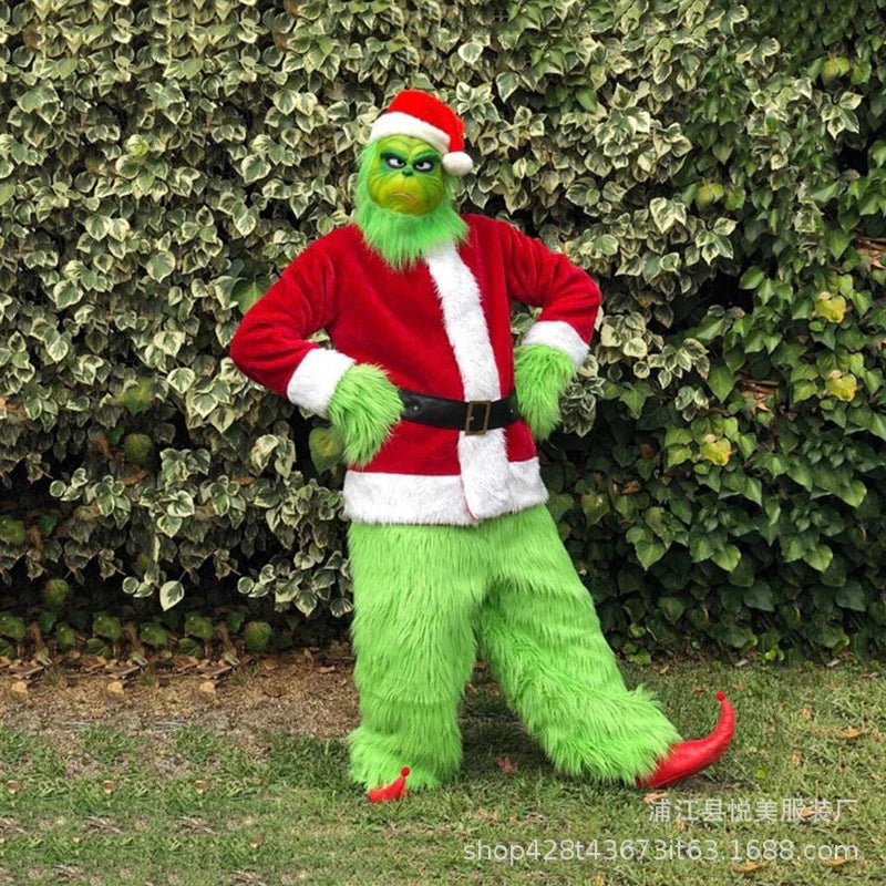 Humorvolles Mr. Grumpmas Kostümset für Erwachsene. Perfektes grünes Partykostüm für unvergessliche Weihnachtsfeiern.