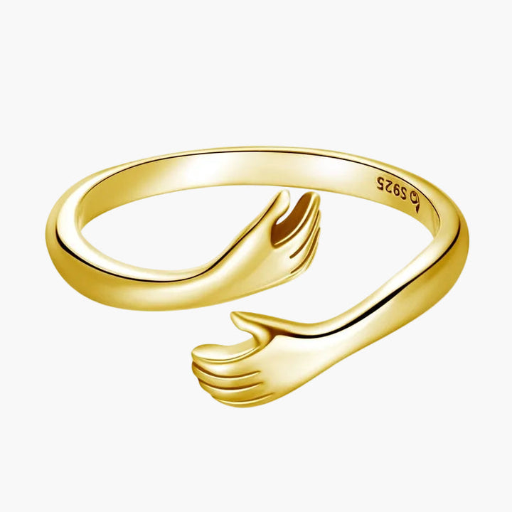 Symbolischer Freundschaftsring für Damen, verstellbar und in Gold, als Geschenk der Zuneigung.