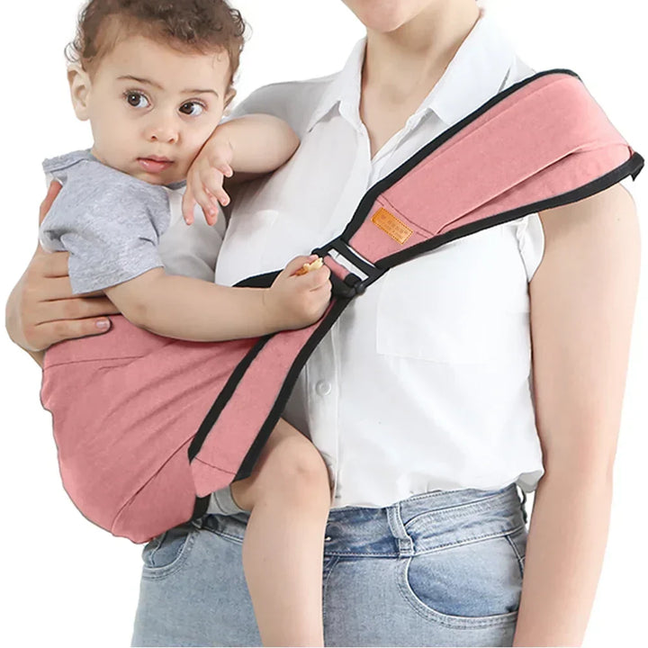 Graue ergonomische Baby-Hüfttrage für Babys & Kleinkinder. Komfortabler Hüftsitz für sicheres und bequemes Tragen.