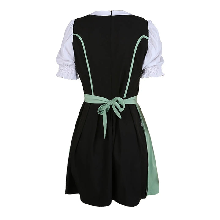Elegantes Damen Oktoberfest Dirndl mit Mieder. Festliches Trachtenkleid für Volksfeste, traditionelle Damenmode.