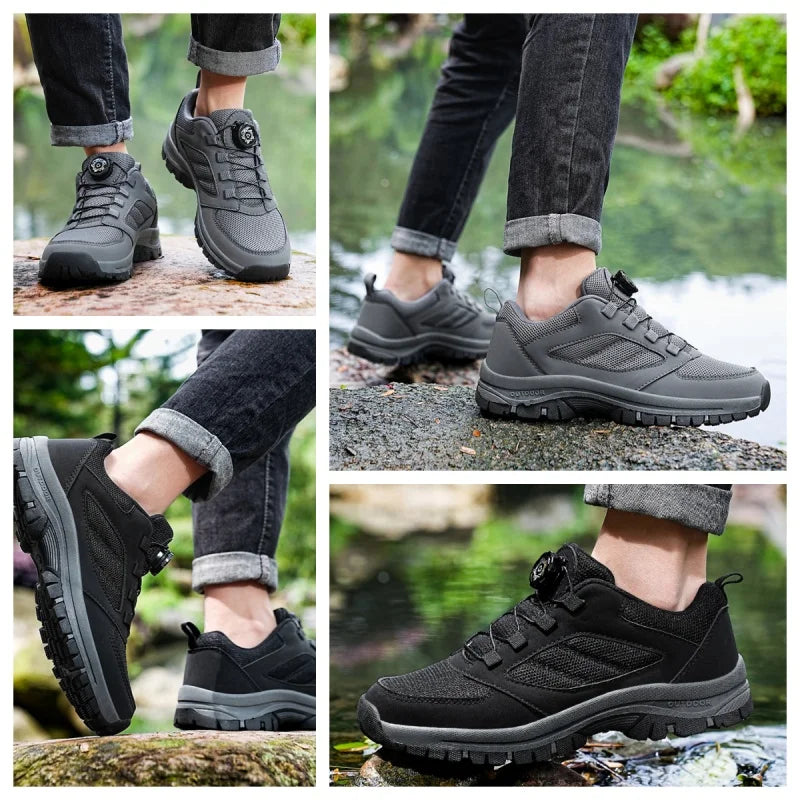 Bequeme Herren Wanderschuhe mit innovativem Drehverschluss für optimalen Halt beim Sport, Freizeit & Trekking.