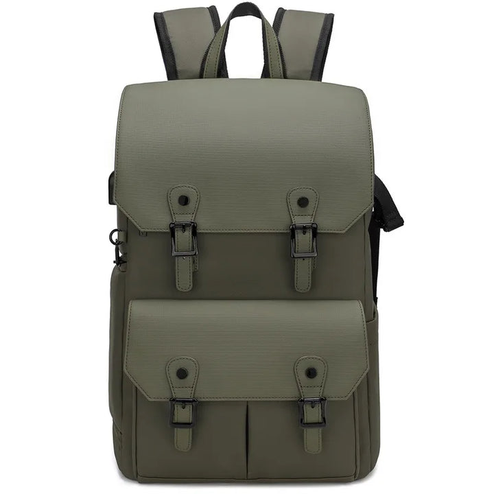 Rückenansicht der Arven DSLR Schultertasche mit atmungsaktivem Polster und stabilen Befestigungen.