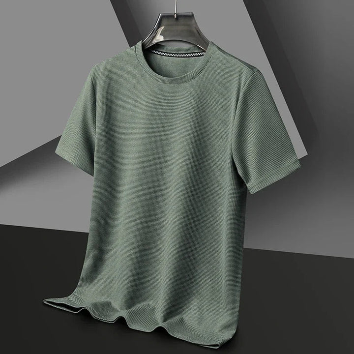 Atmungsaktives Herren T-Shirt mit Rundhals, Kurzarm & Waffelstruktur für Sport & Freizeit.