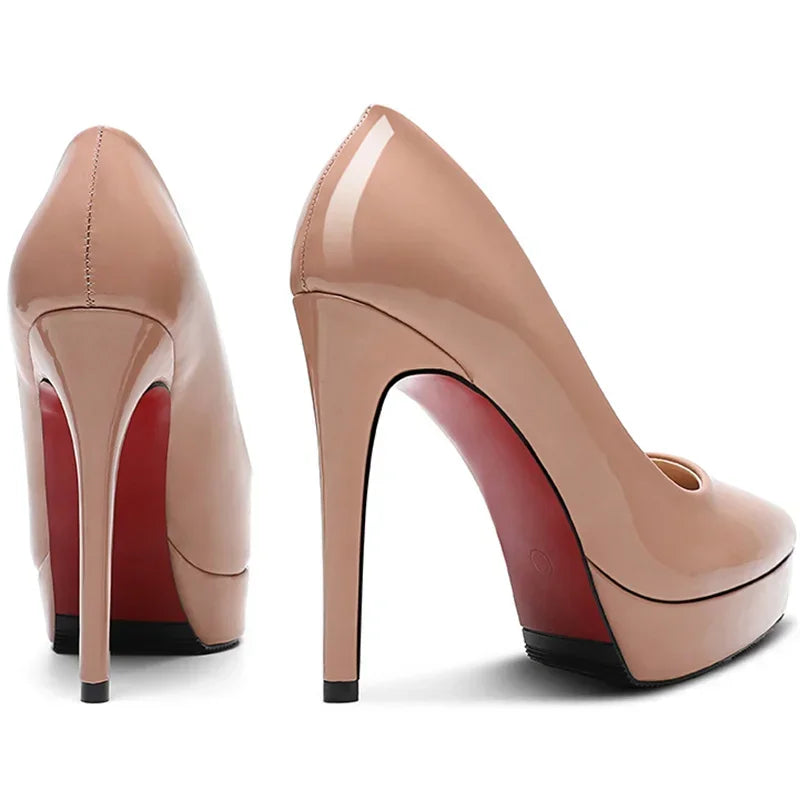 Weiße klassische Damen High Heels mit spitzer Kappe, perfekt für Hochzeiten, Partys oder formelle Anlässe.
