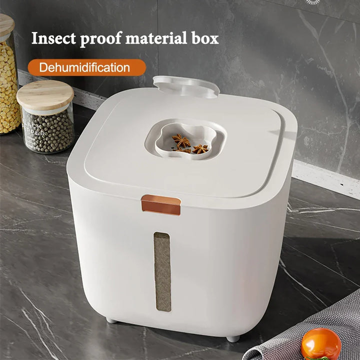 Reisbox 5-10 kg, luftdicht, feuchtigkeits- & insektensicher. Perfekte Getreidelagerung mit integriertem Messbecher.