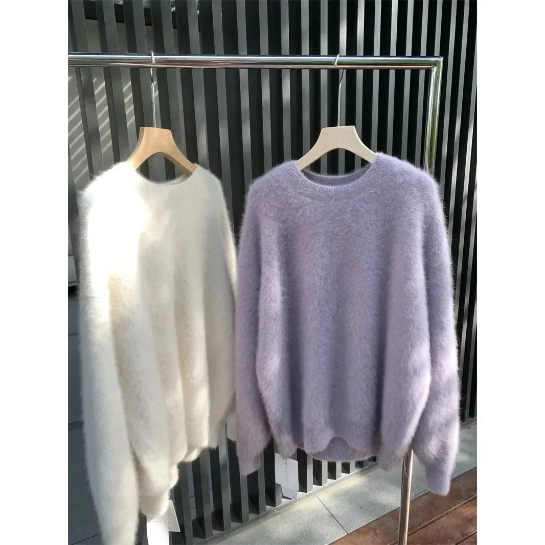Modischer Damen-Kuschelpullover, perfekt für kalte Herbst- und Wintertage.