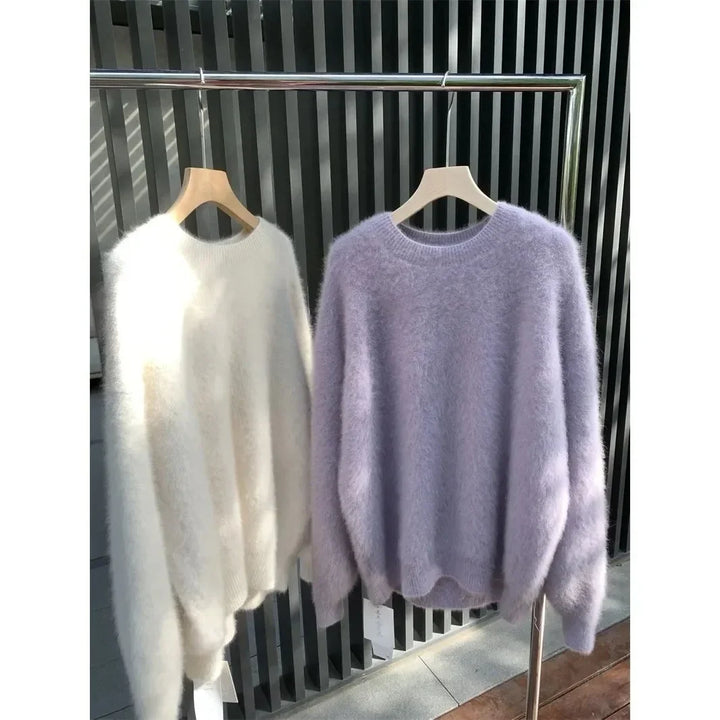 Modischer Damen-Kuschelpullover, perfekt für kalte Herbst- und Wintertage.