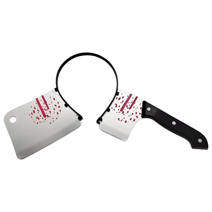 Unisex Halloween Horror-Haarreif mit realistisch blutigem Messer für gruselige Kostüme & Cosplay.