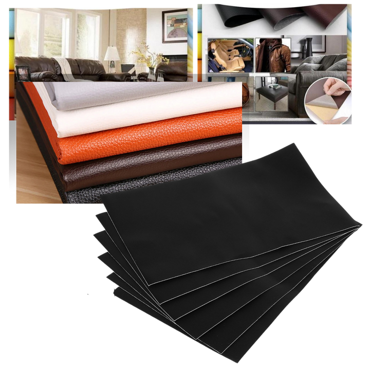 Selbstklebender Reparaturflicken für Leder & Kunstleder; ideal zur schnellen und einfachen Reparatur.