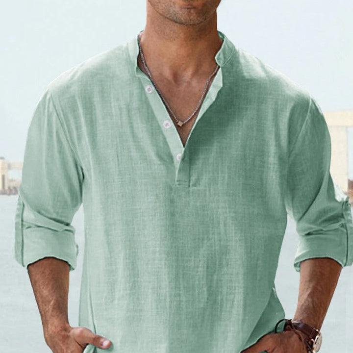 Herren Sommerhemd: Elegantes, atmungsaktives Slim-Fit Langarmhemd für unvergleichlichen Komfort & modernen Stil.