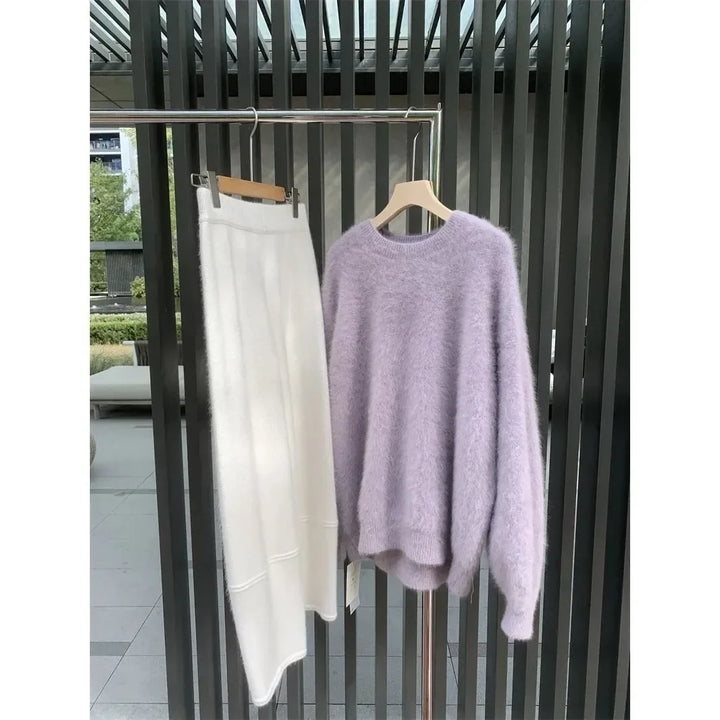 Gemütlicher Oversize-Pullover für Damen, flauschig und warm.