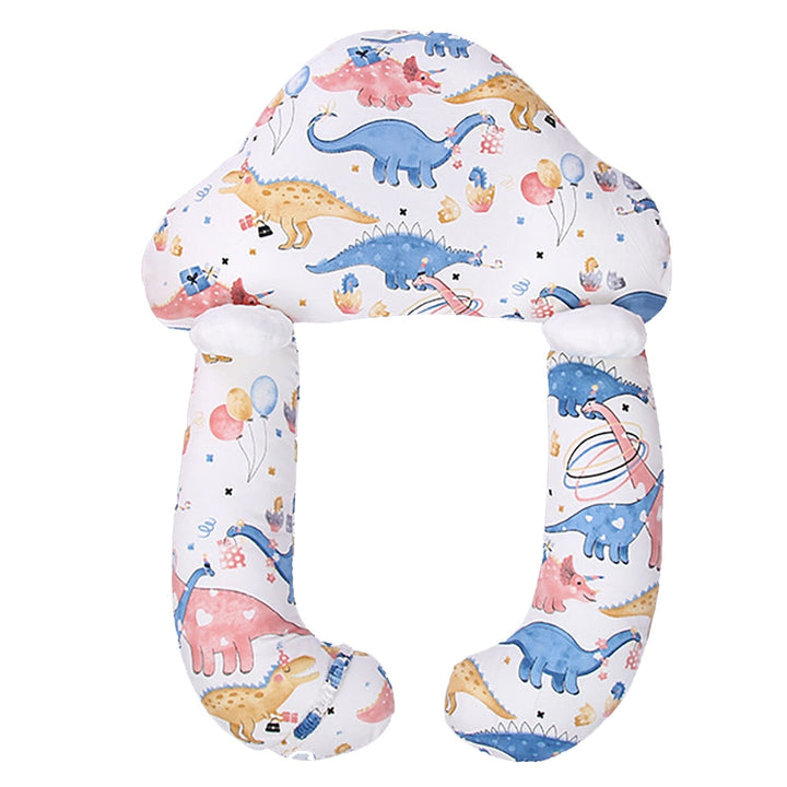 Ergonomisches Bio-Baumwoll-Babykissen im Kinderzimmer. Unterstützt Säuglinge für sicheren Schlaf.