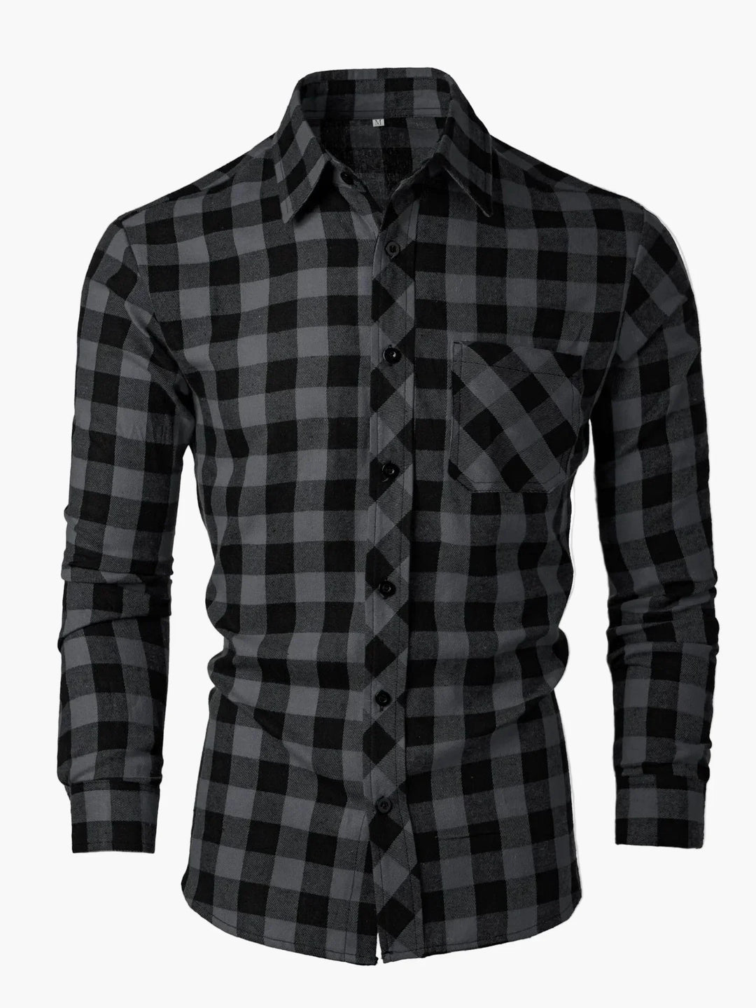 Lässiges Herren Langarmhemd aus weichem Flanell, kariert, ideal für Herbst & Winter. Slim Fit.