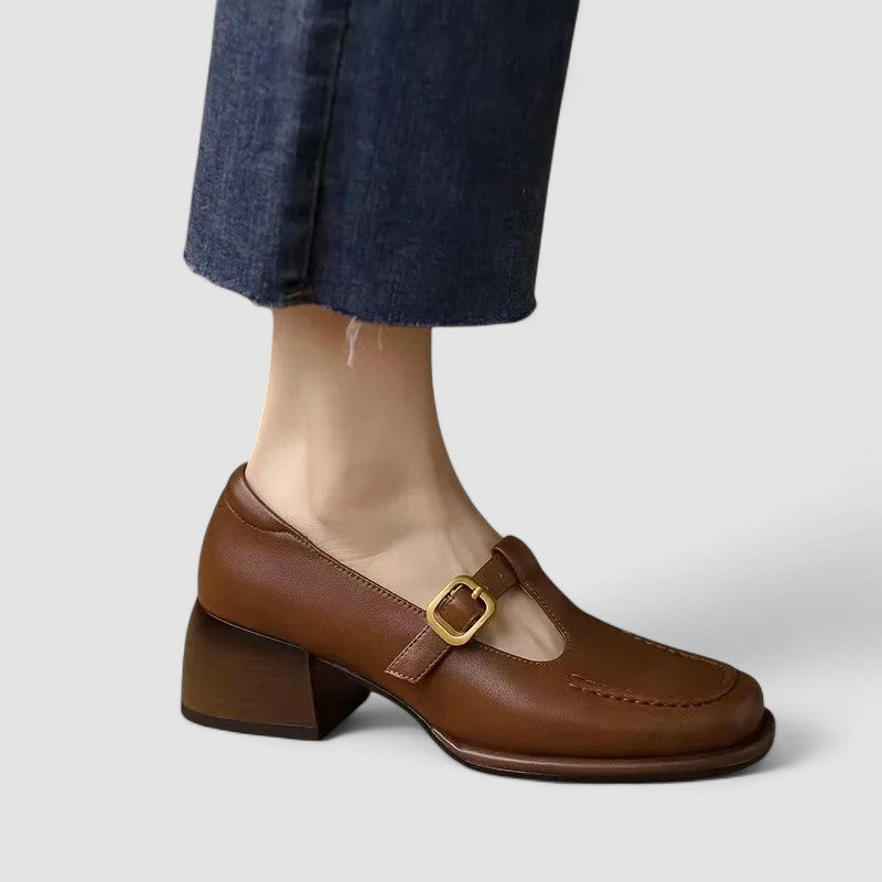 Elegante Damen Mary-Jane Gesundheitsschuhe mit verstellbarem Riemen für optimale Passform und Fußgewölbestütze.