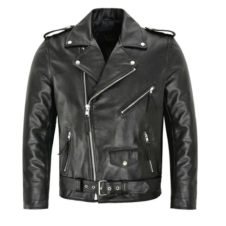Schwarze Herren Bomberjacke mit Gürtelbund & taillierter Passform. Reißverschlussjacke für Freizeit-Outfits.