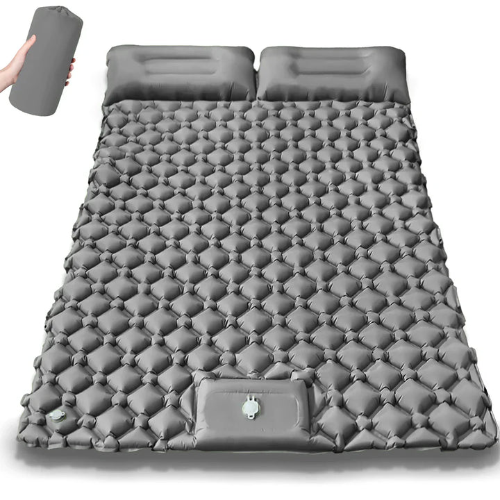 Komfortable extra breite Doppelluftmatratze für Camping, erholsamer Schlaf im Zelt, outdoor.
