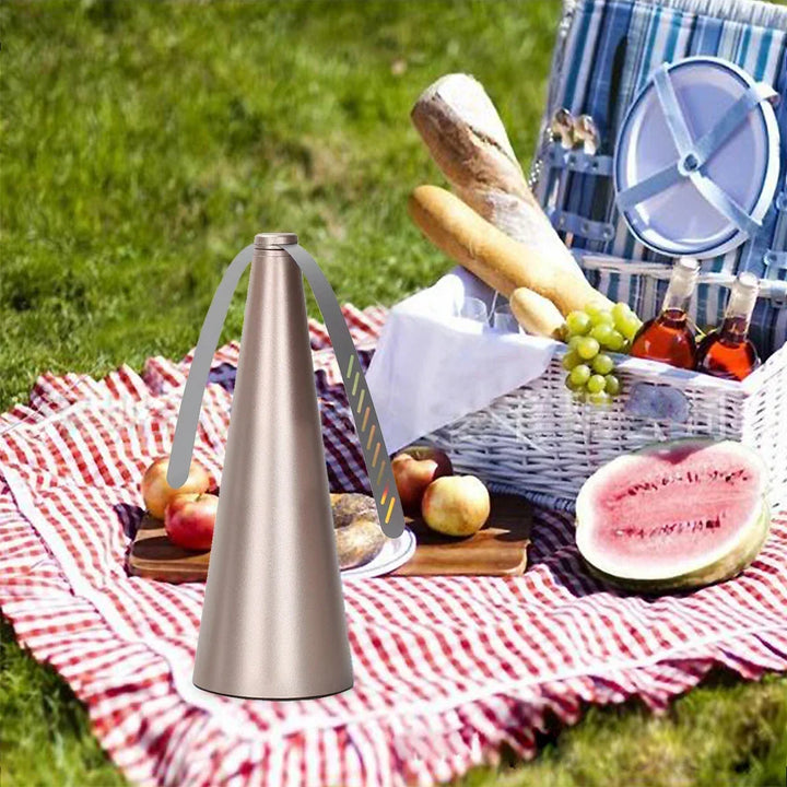 Batteriebetriebener Fliegen- & Insektenabwehr Ventilator. Ideal für Outdoor-Mahlzeiten, Camping & Terrasse.