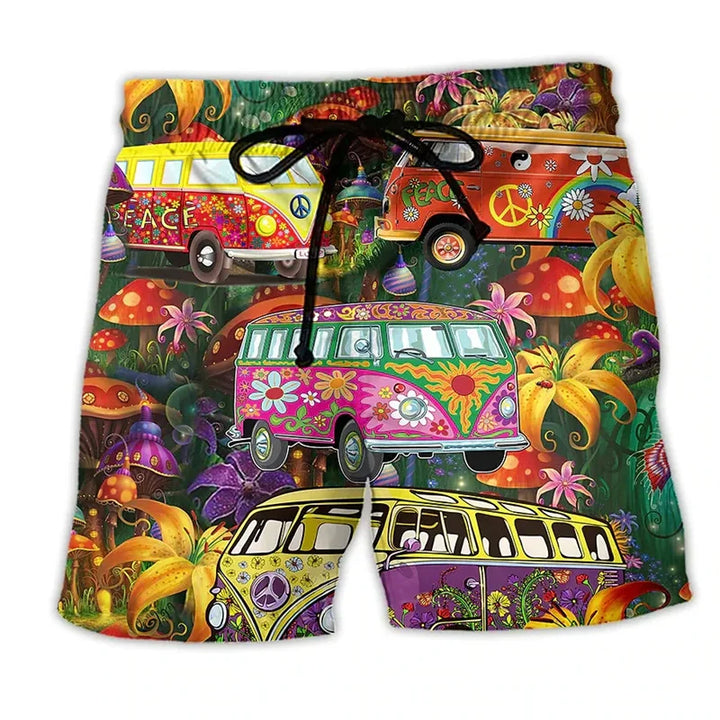 Herren Badehose mit coolem Graffiti-Print, schnelltrocknend & bequem für Strand und Pool.