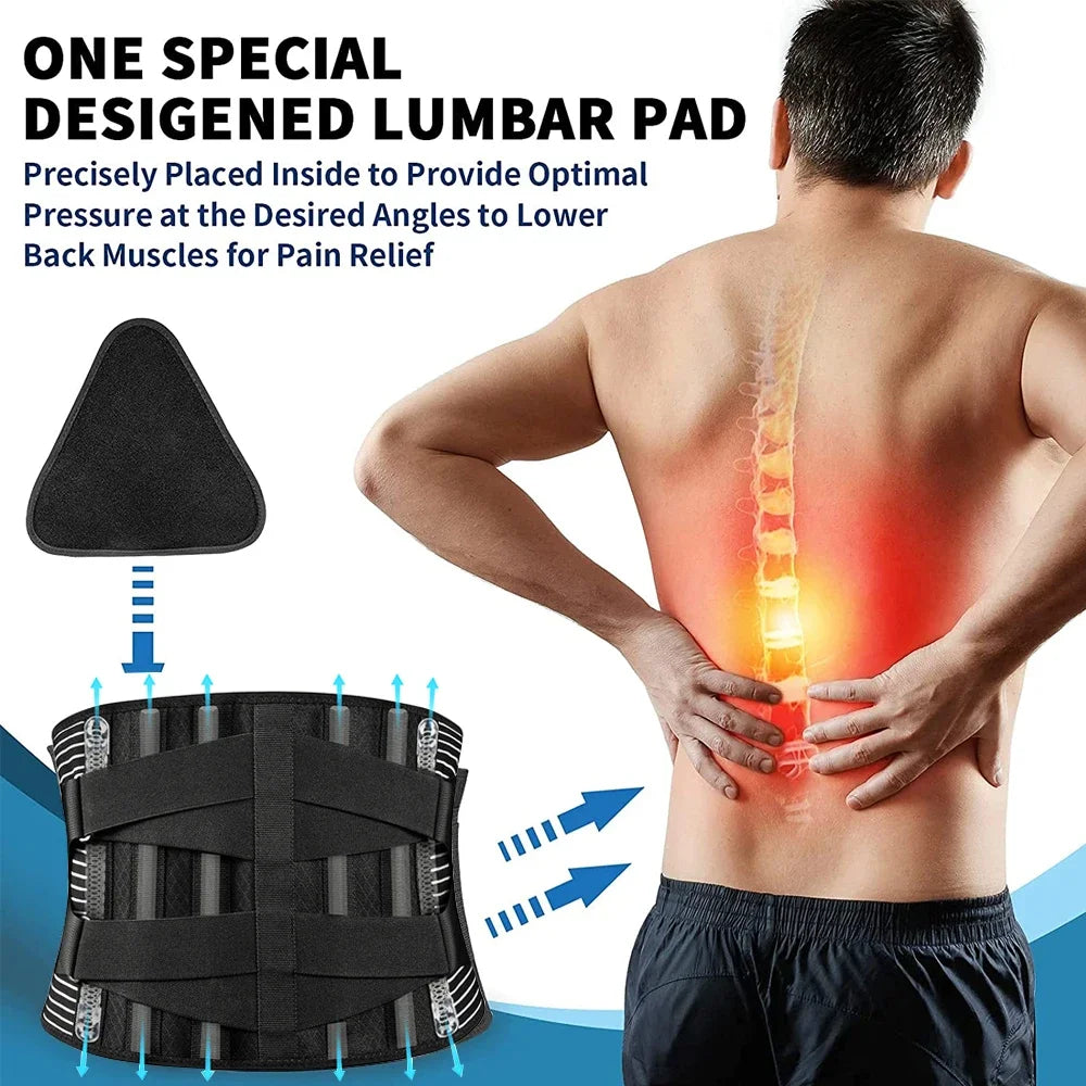 Bequemer orthopädischer Rückenstützgurt für Damen & Herren, unterstützt die Haltung.