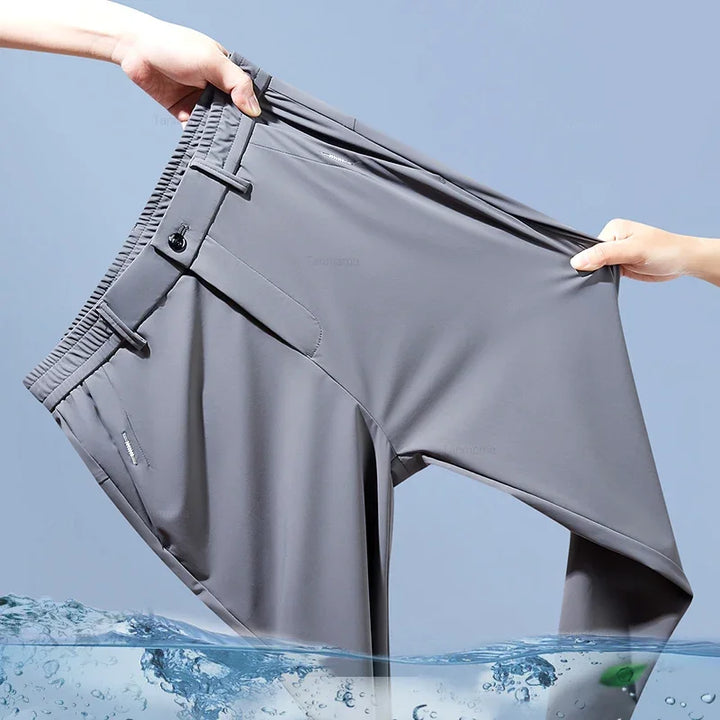 Schwarze & dunkelgraue Herren-Sommerhose. Leichte, bequeme Alltagshose für vielseitigen Sommer-Komfort.