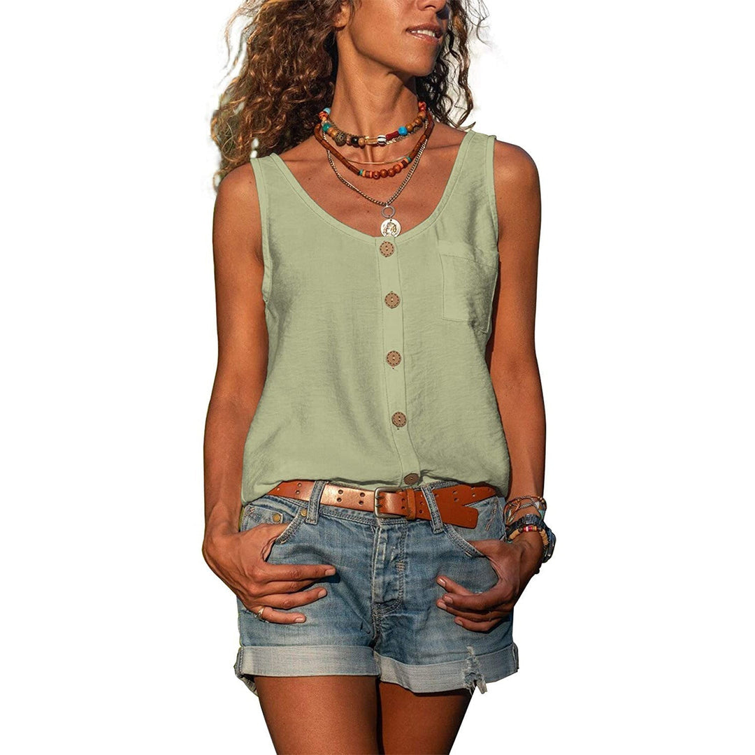 Eleganter Stil Damen Tanktop, perfekt als Sommer Top. Schlichtes Design, tailliert & bequem.