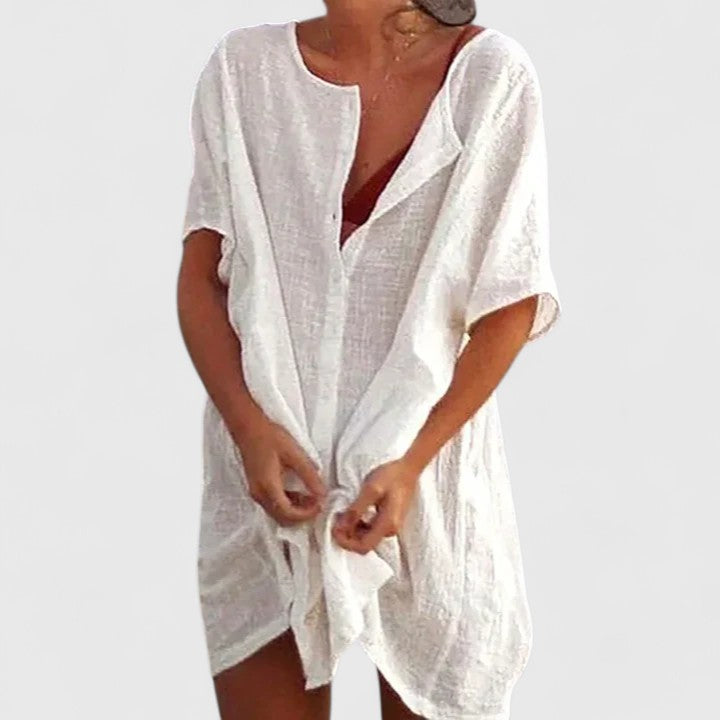 Locker sitzendes Damen Tunikakleid, perfekt für maximalen Komfort im Sommer, stilvoll & leicht.